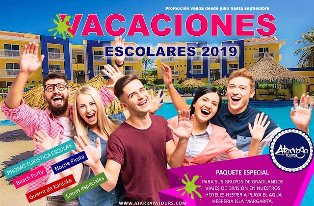 Vacaciones escolares 2019 Paquete especial Isla de Margarita 