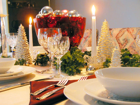 Table Decoration on Christmas Table Decoration