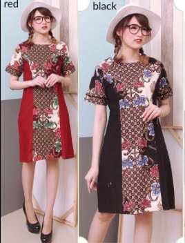 Model baju batik kombinasi terbaru