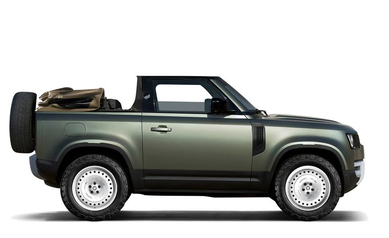 This Custom Land Rover Defender Has Convertible Roof Top