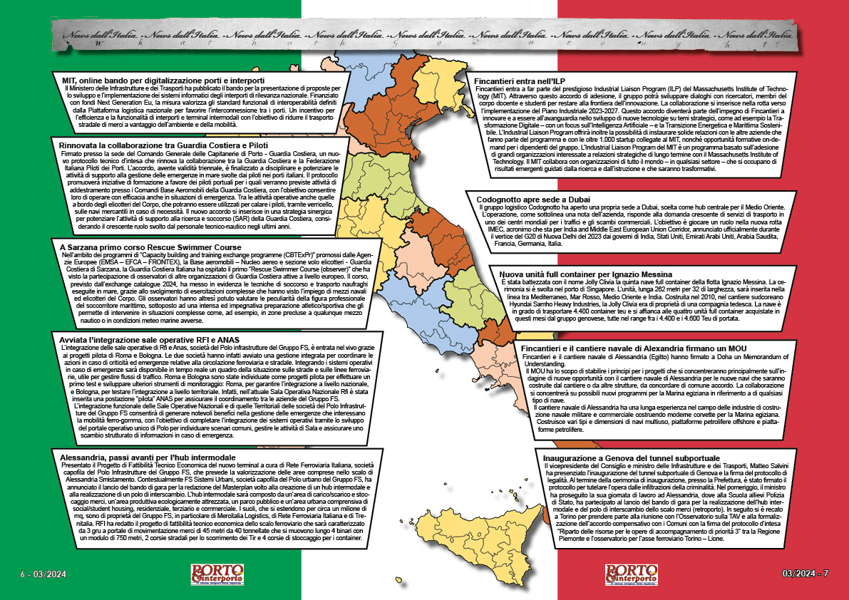 MARZO 2024 PAG. 6 - BREVI DALL'ITALIA