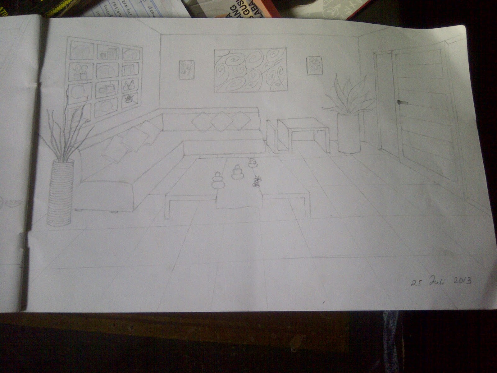 Desain Interior (Sketsa Ruang Tamu)