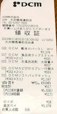 DCM 大井競馬場前店 2023/11/5