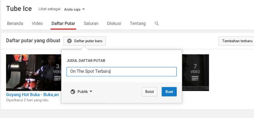 Cara Membuat Daftar Putar Channel You Tube  Tips Blogger 