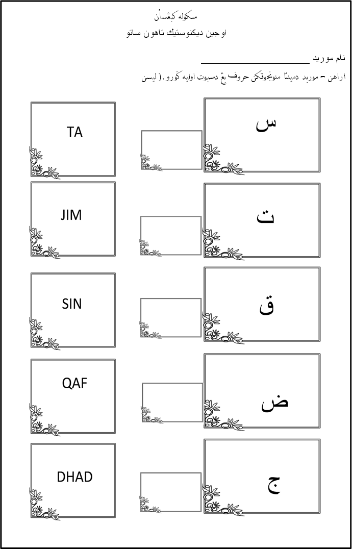 Soalan kemahiran jawi