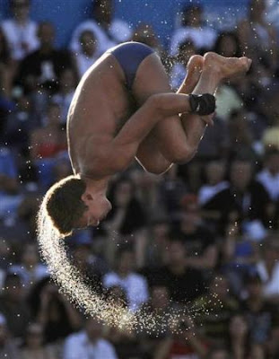 Thomas Daley of Britain competes in the men's 10m platform 