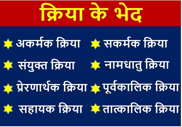 क्रिया की परिभाषा और प्रकार,शिक्षक पात्रता परीक्षा के लिए पढ़े हिंदी व्याकरण,MPTET Exam