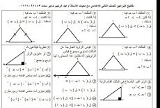 مفاتيح براهين الهندسة للصف الثانى الاعدادى الترم الاول 2019 مستر عبدالرحيم صابر