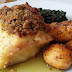 Bacalhau assado em "cama" de azeite 