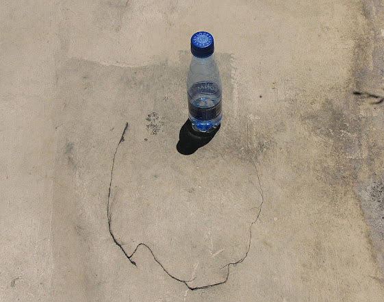 Hippo footprint and 1/3 liter water bottle