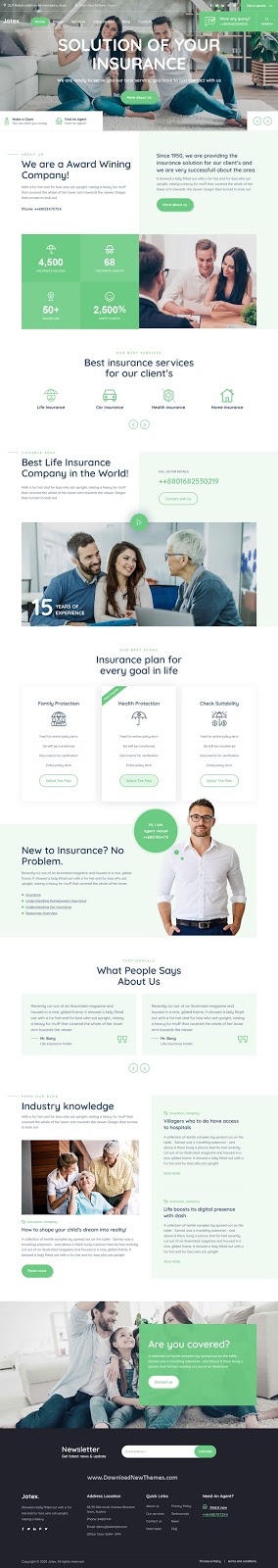 Insurance Business Professional Website Template 