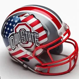 Ohio State Buckeyes Patriotic Concept Helmet