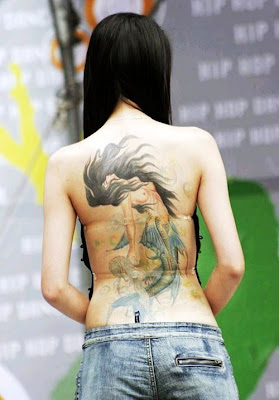 Japanese Tattoo Design Full Back Body Girl