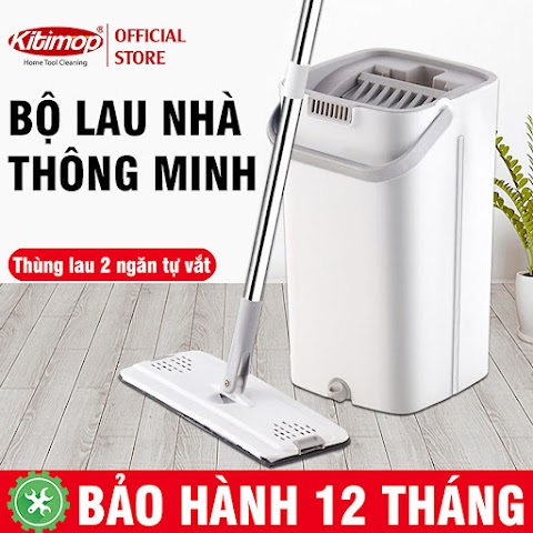 Cây lau nhà thông minh Kitimop-C6 có thùng vắt 2 ngăn sang xịn, chổi lau nhà xoay 360 độ linh hoạt lau sạch khô nhanh