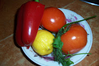 vegatables, pepper, lemon, tomato