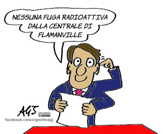 centrali nucleari, energia nucleare, flamanville, incidenti atomici, satira, vignetta