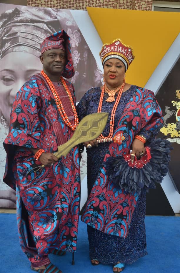 Otunba Yemi Lawal & His Beautiful Wife Honoured By Alake Of Egbaland