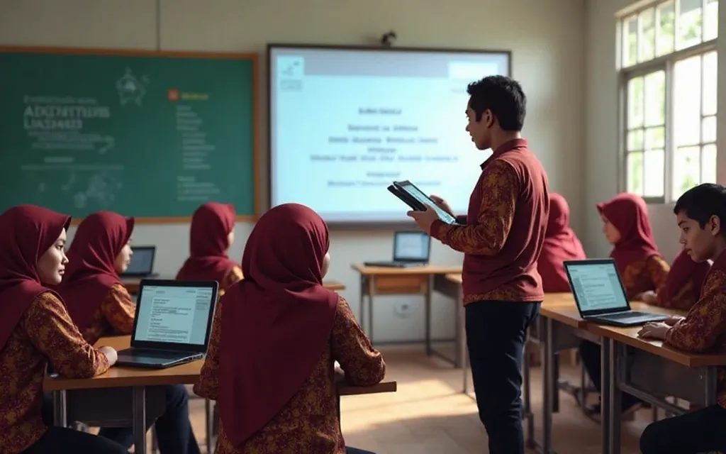 Multimedia Pembelajaran Interaktif di Kelas Digital Guru menggunakan multimedia interaktif dalam kelas modern