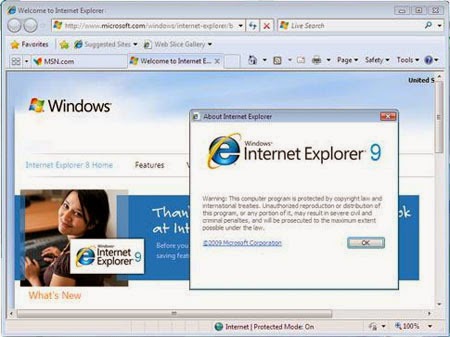 Internet Explorer 9 Windows7 x86  Full Program İndir