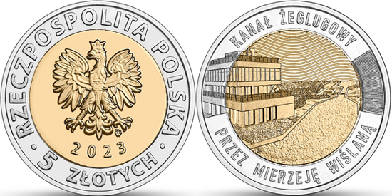 Poland 5 zlotys 2023 - Vistula Spit Canal