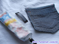 Ímã de geladeira de bolso jeans para guardar bloco de notas