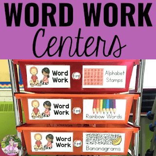 Cover of Word Work Centers resource.