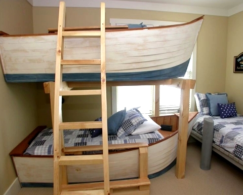 And a boat bunk bed in a Water Color Vacation House in Florida.