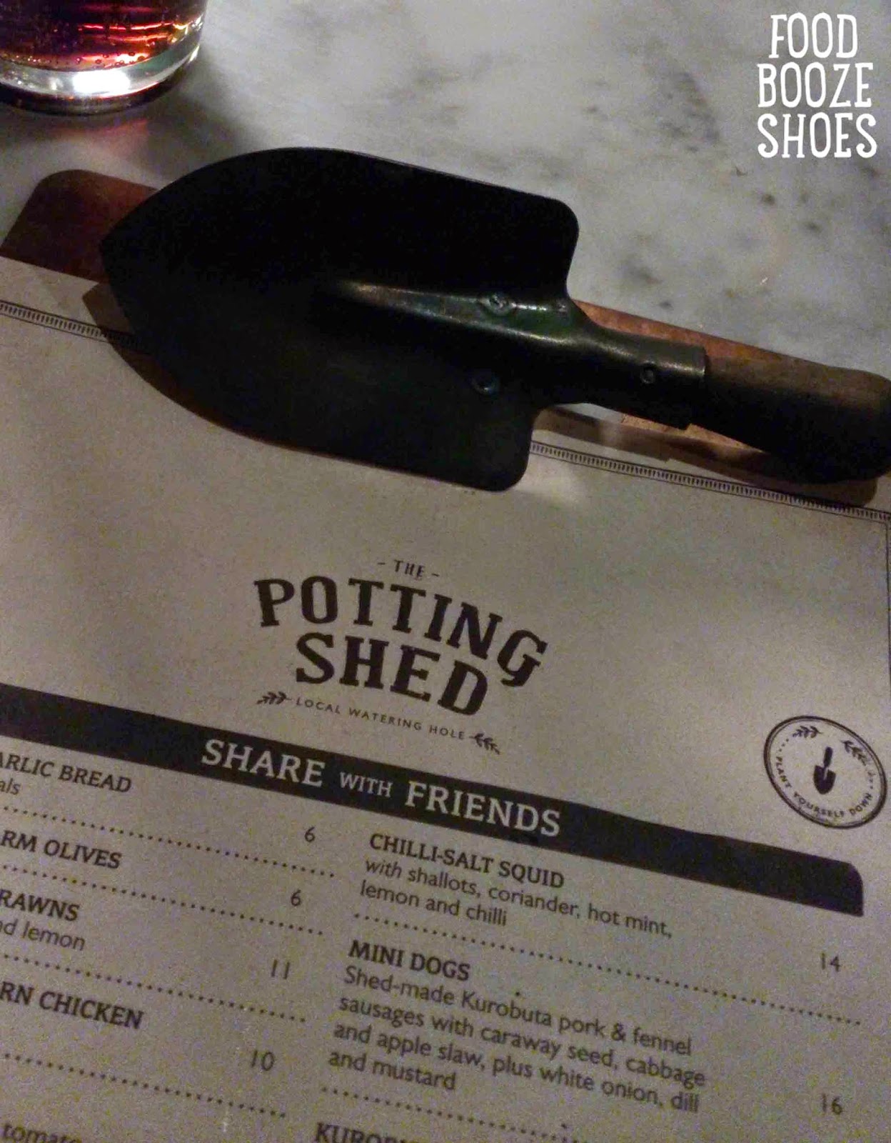 Food, booze and shoes: Pottering about The Potting Shed