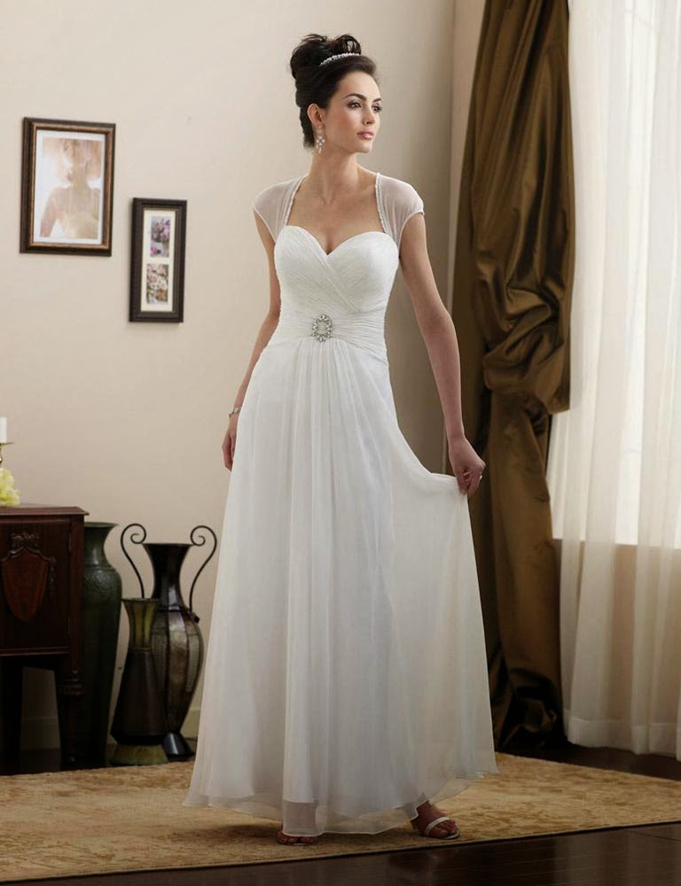  Informal  Wedding  Dresses  White Belts Transparent Cap 