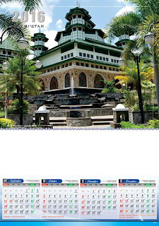 Kalender Blanko Gambar Masjid 2016