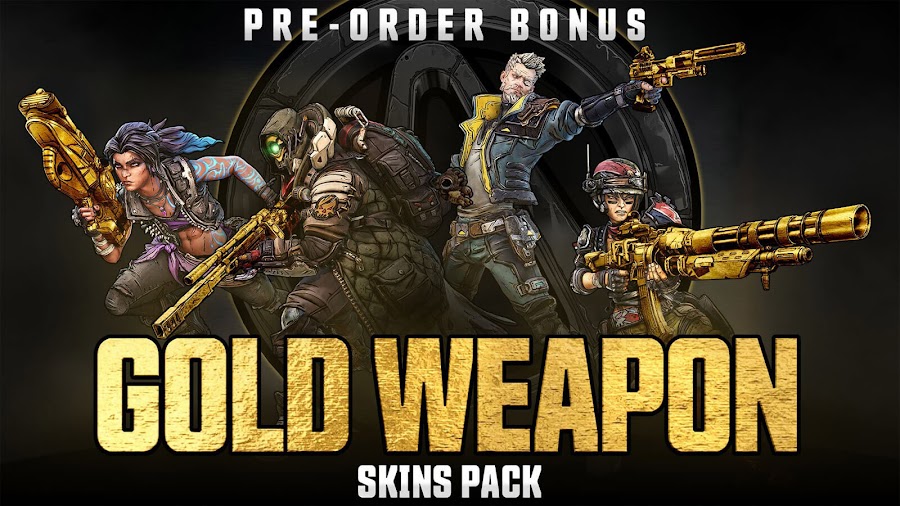 borderlands 3 gold weapon skins pack pre order bonus