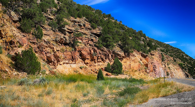 geology travel Thermopolis Wind River Canyon Wyoming hot springs Bighorn River copyright RocDocTravel.com