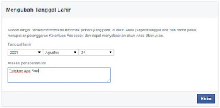 Cara Mengubah Tanggal Lahir di Facebook