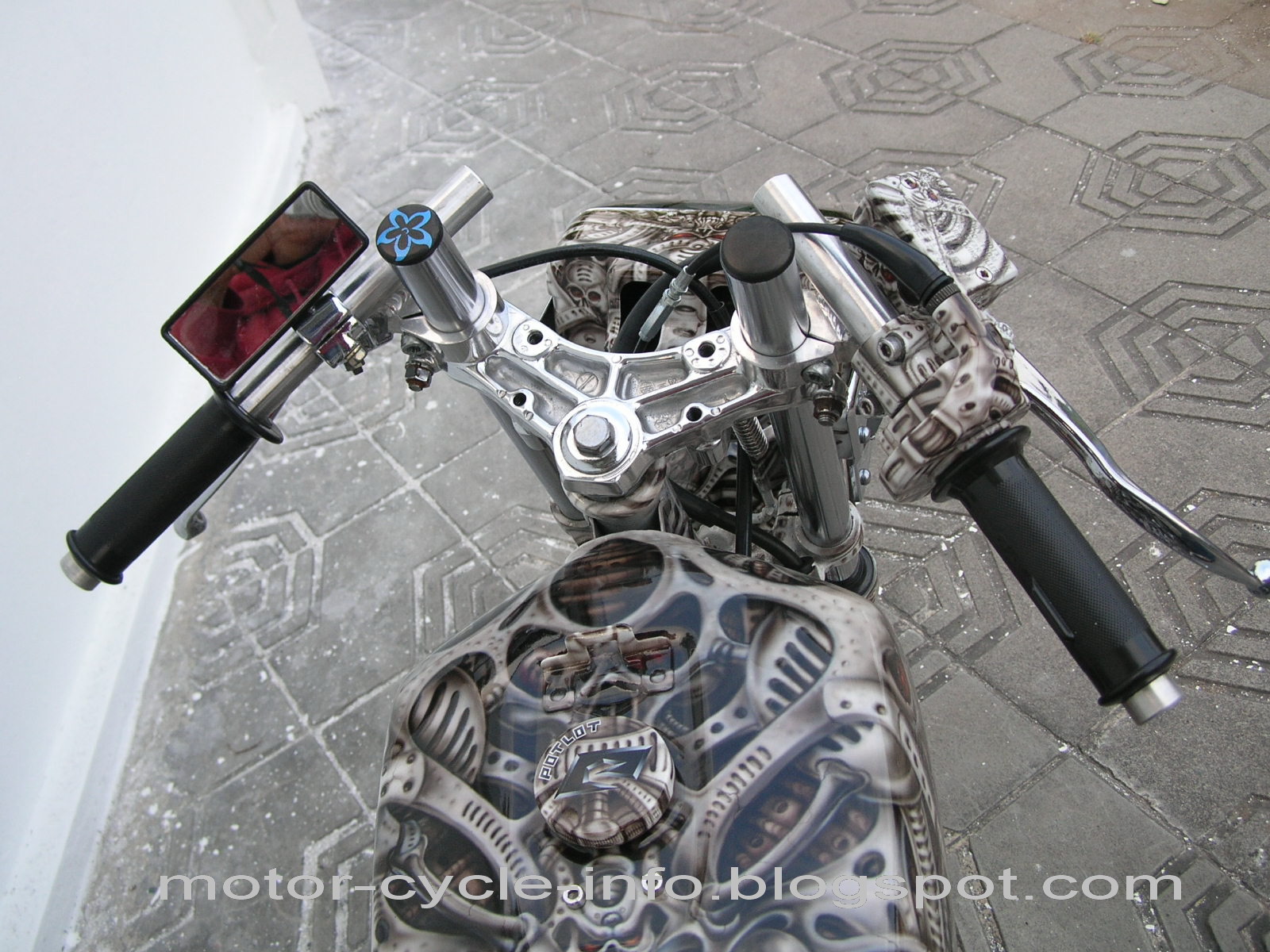 machine airbrush rx king with skull theme make yamaha RX king more ...