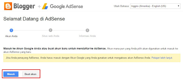 Daftar Adsense Dari Blogger