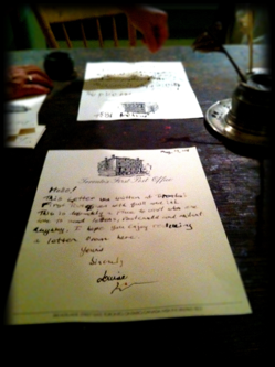 Letter written with Quill and Ink