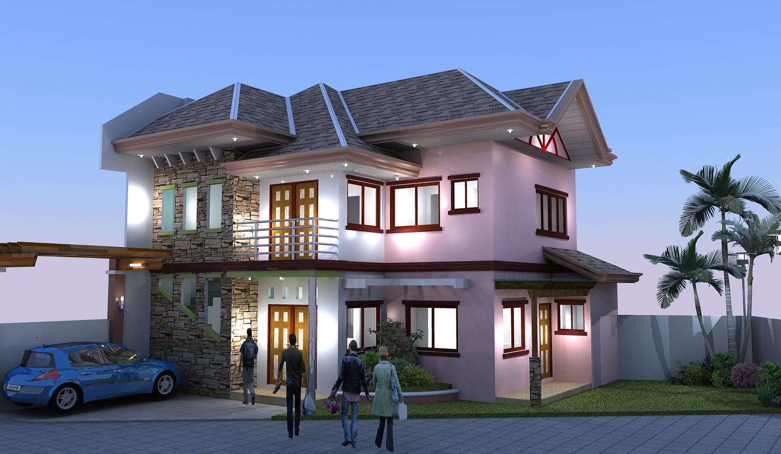 ADC Drafting Design Render Two storey residential building