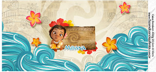 Etiquetas de Moana Bebé para imprimir gratis.