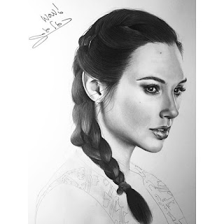 رسومات بالرصاص سهلة لـ غال غادوت - رسم بالرصاص Drawing Pencil