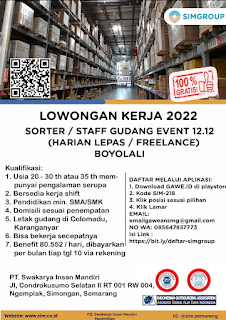 LOKER BOYOLALI di PT SIM SEMARANG