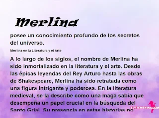 ▷ Significado del nombre Merlina