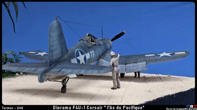 Diorama F4U-1 Corsair de Tamiya  "L'As du pacifique".