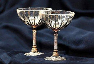 $400,000 Diamond and Crystal Champagne Glasses