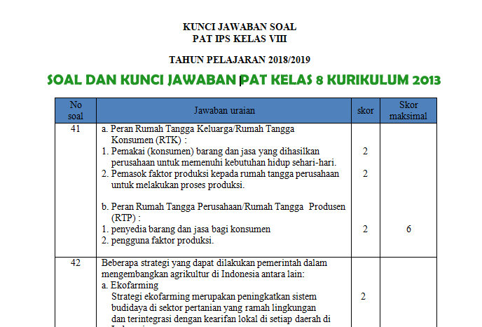 Soal dan kunci jawaban pat ipa smp kelas  Soal Pat Ipa Kelas 9 Kurikulum 2013