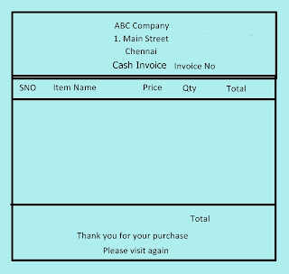 sample cash invoice, karkandu, tamil programming guide