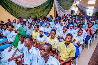 Governor of Osun State, Ademola Adeleke, flags off the distribution of instructional materials for use in secondary schools in the State