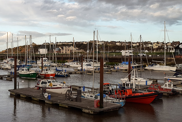 Photo of the inshore rescue boat moored in the marina