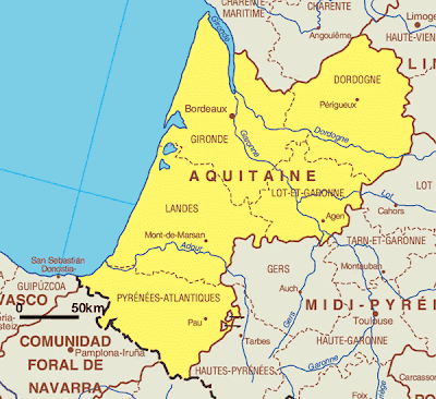 Aquitaine Régional Carte de la Ville