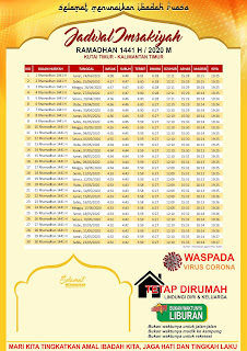 Jadwal Imsakiyah Ramadhan 2020