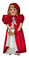 victorian antique paper doll red riding hood clipart printable free